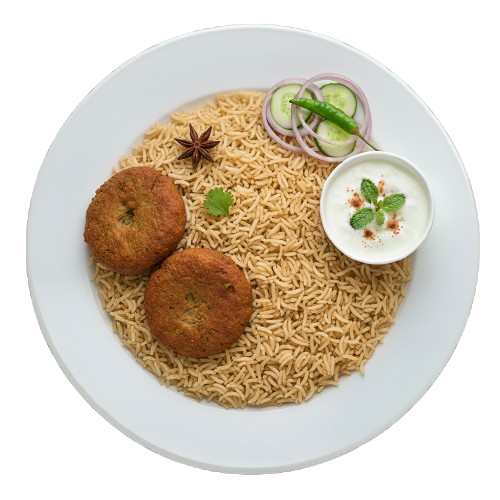 Plain Pulao (with 2 Kabab)